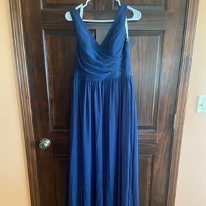 Navy blue floor length dress
